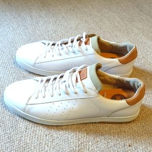 Clae Arthur White Leather Mens Shoes size 13 Casual Sneakers CLA01281